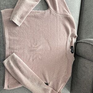 Light Pink Chenille Crewneck Sweater - Women's
